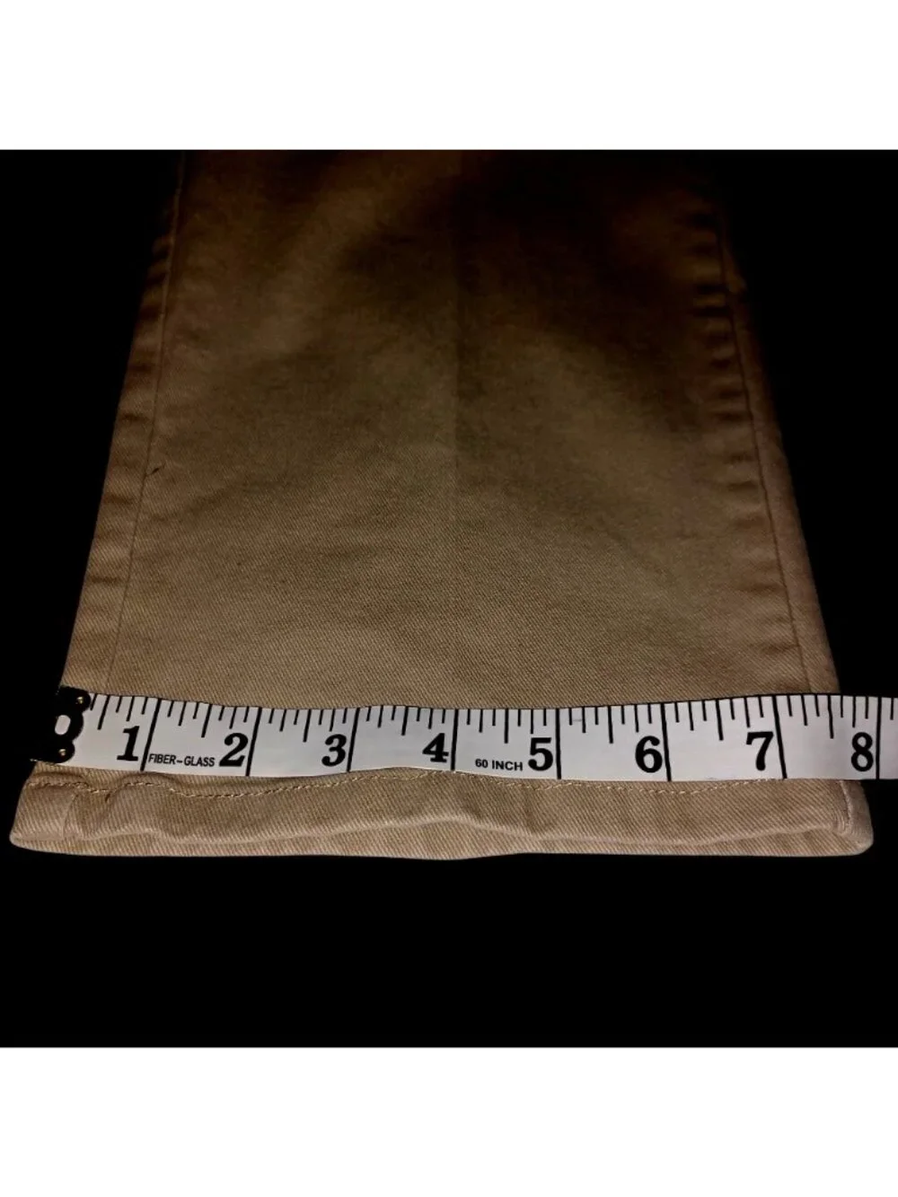 Petite Denim Jeans Tan Straight Leg Pull-On Stretch Pockets Chadwicks Womens 12P
